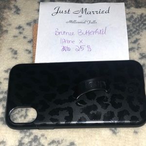 Midnight leopard loopy case iPhone X